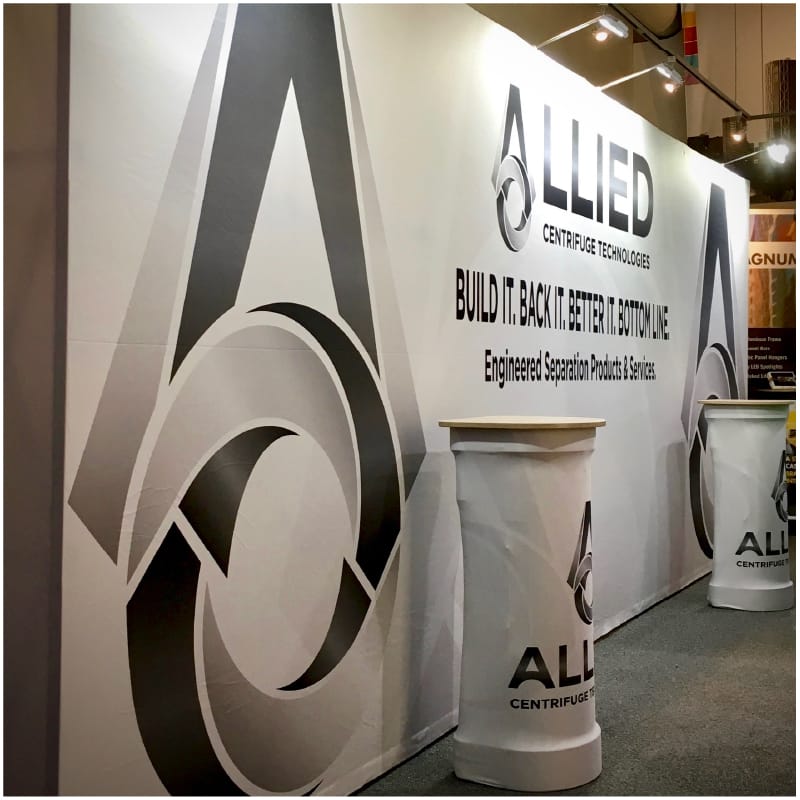 Xtension Fabric Pop-Up Display - 16' x 8' Configuration with M Case Podiums