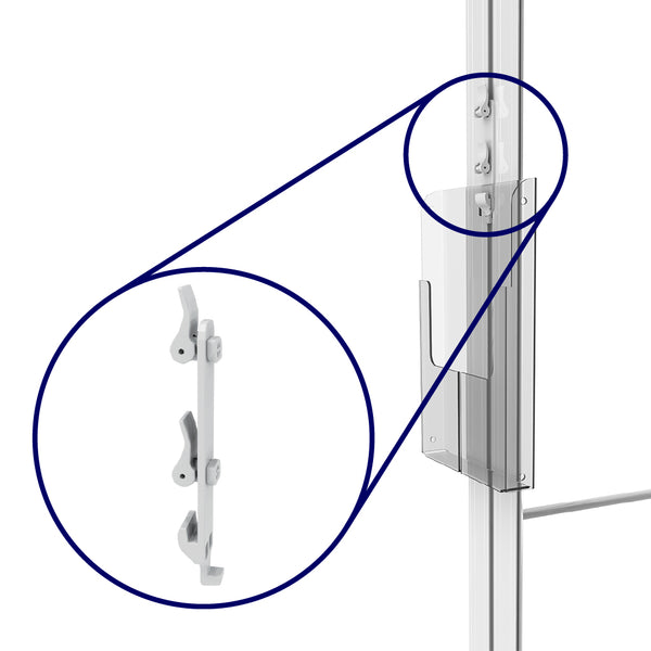 Lucid Literature Rack with Connector for Exhibits