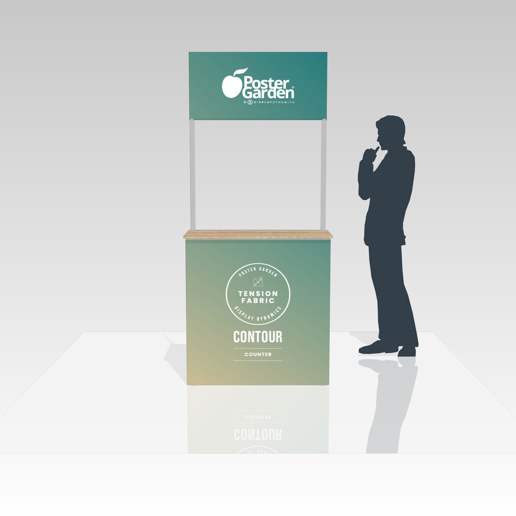Counter Base Sign Contour Counter w/ Banner
