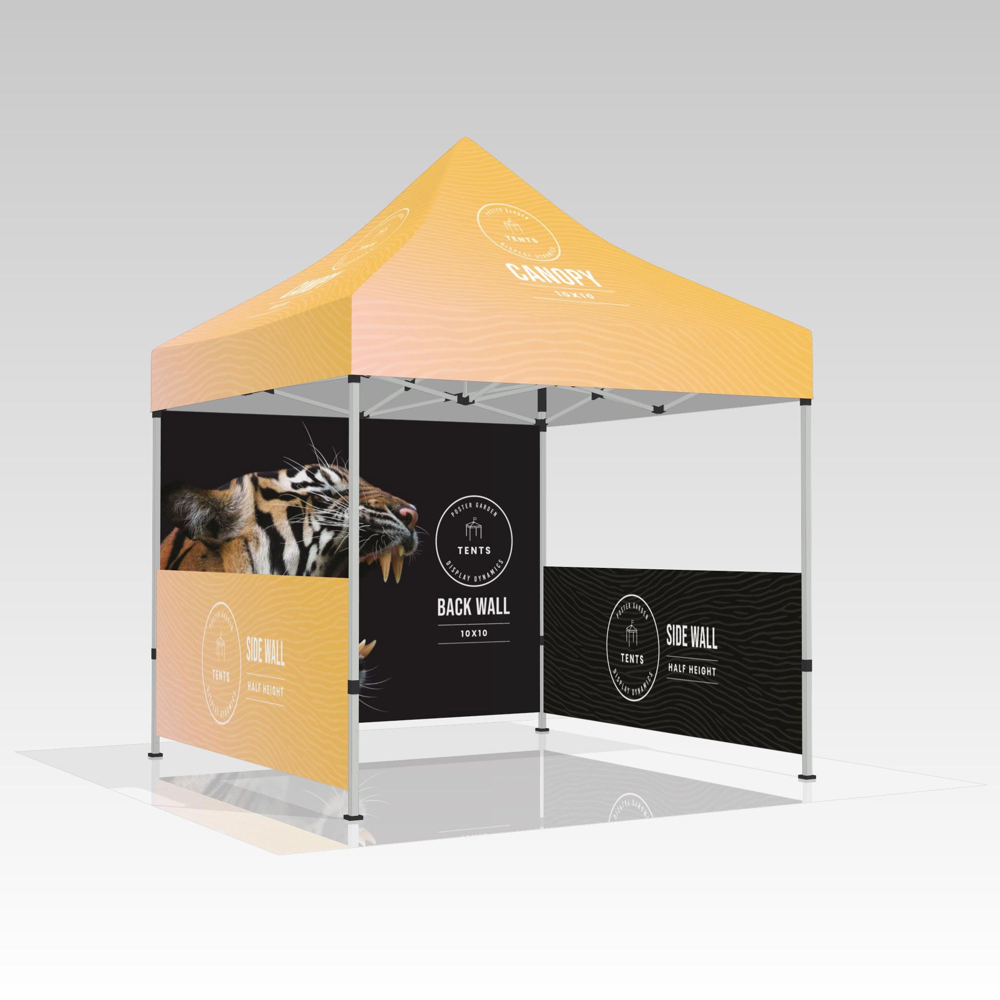 tent sidewalls Shop 10'x10' Half Sidewall Kit: Adaptable Tent Setup Tent - 10' Backwall (printed one side) / Tent