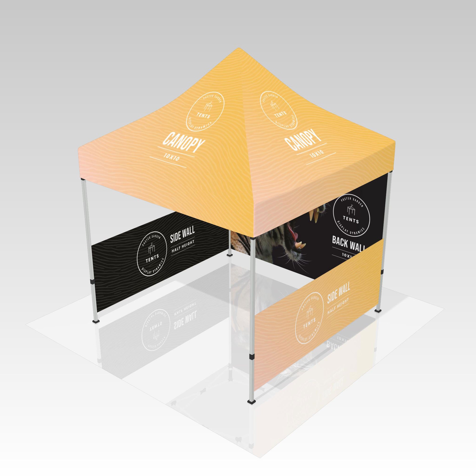 tent display Shop 10'x10' Half Sidewall Kit: Adaptable Tent Setup Tent - 10' Backwall (printed one side) / Tent