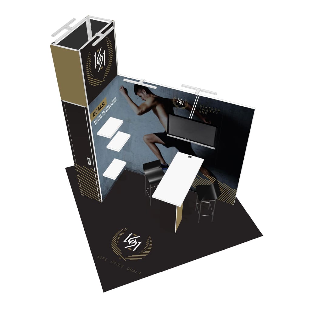H-line Booth Solution (10&#39; x 10&#39;) - 01