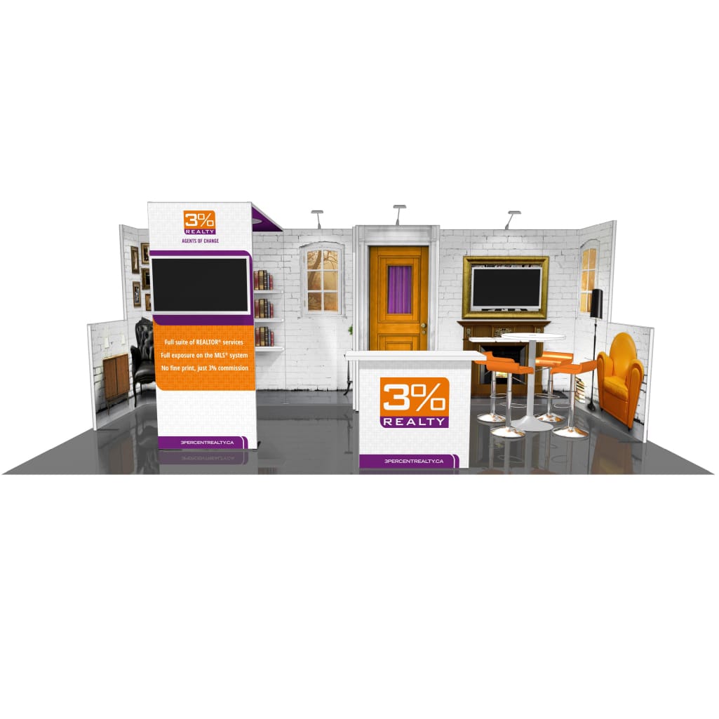 H-line Booth Solution (10&#39; x 20&#39;) - 01