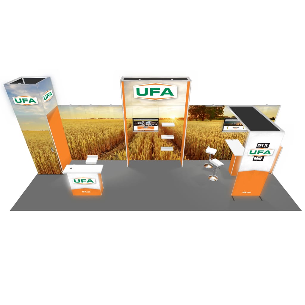 H-line Booth Solution (10&#39; x 30&#39;) - 01