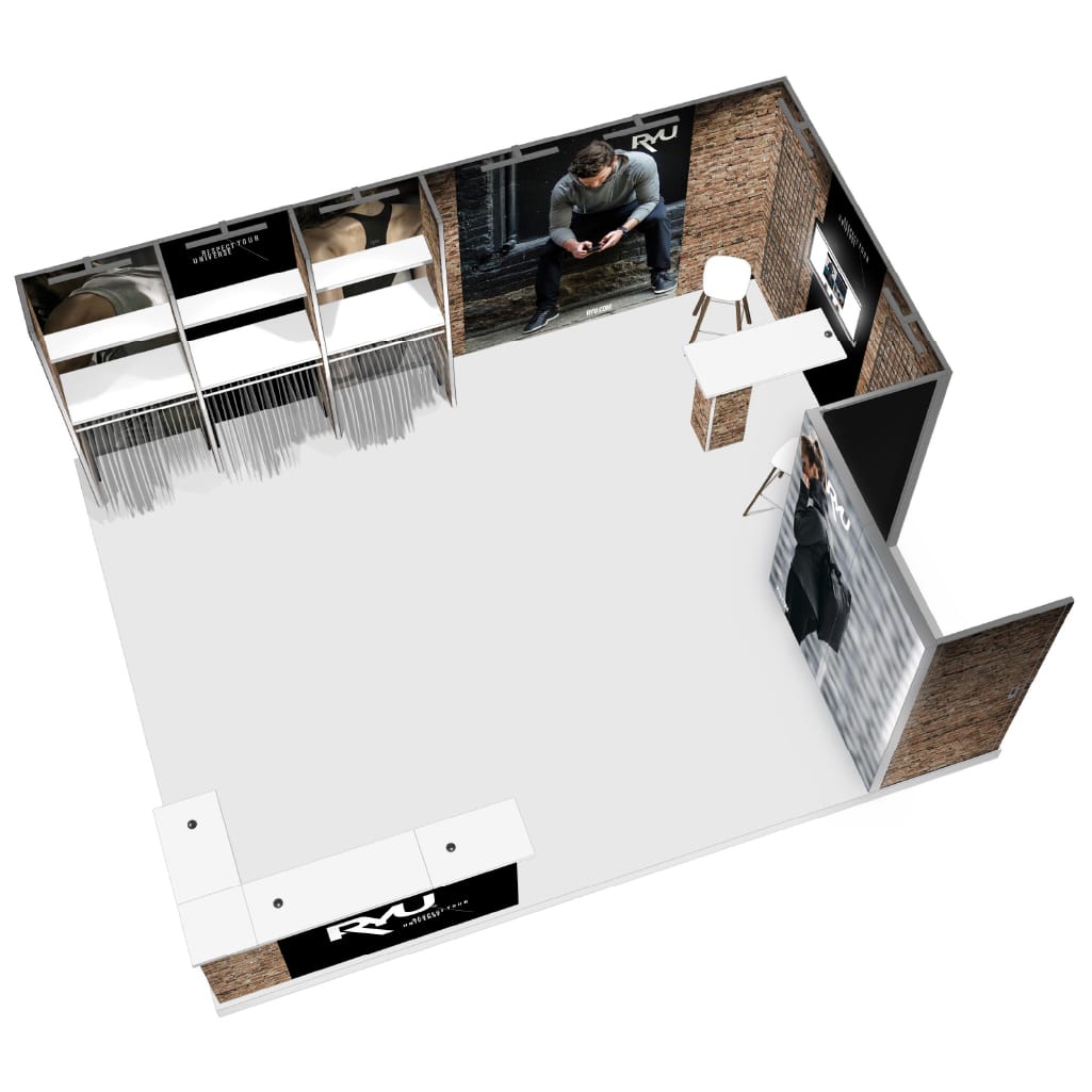 H-line Booth Solution (16&#39; x 20&#39;) - 01
