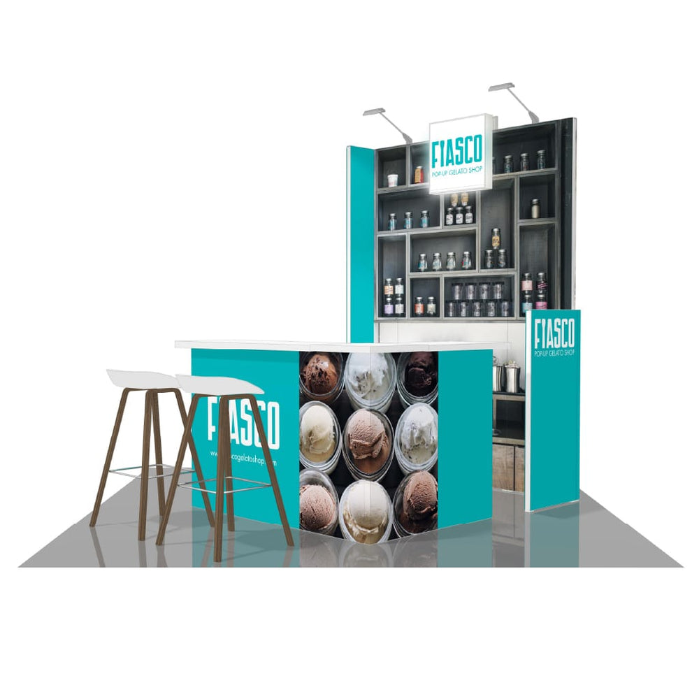 H-Line Booth Solution 8'x8' for Exhibits - Configuration 02