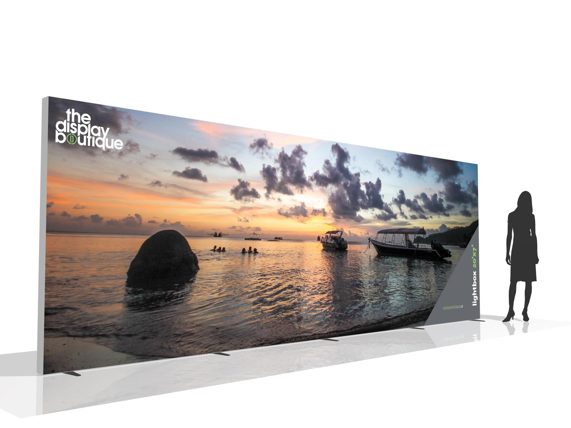 Freestanding Lightbox (Double-Sided) 20' x 7' (View 01)