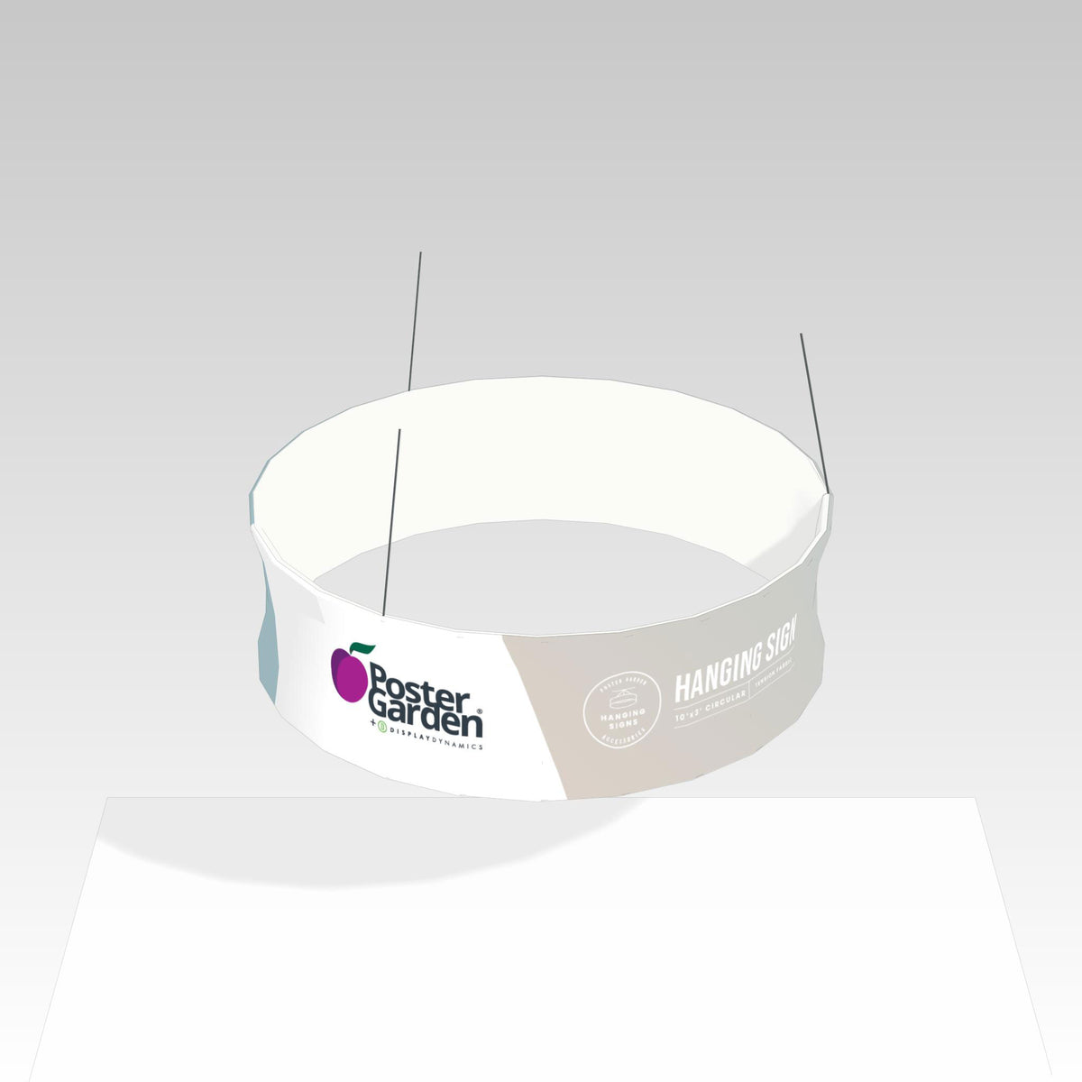 Tension Fabric Hanging Sign 10&#39; x 3&#39; Circular