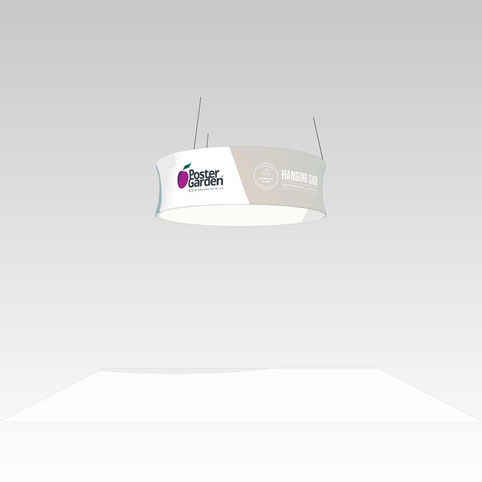 Tension Fabric Hanging Sign 10' x 3' Circular