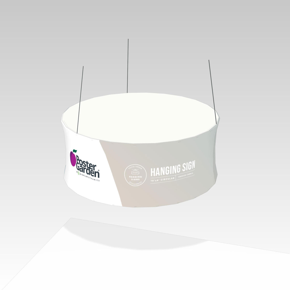 Tension Fabric Hanging Sign 10&#39; x 4&#39; Circular