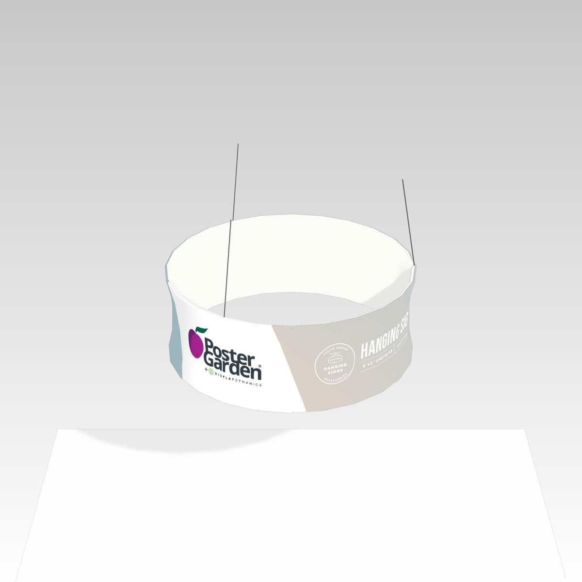 Tension Fabric Hanging Sign 8&#39; x 3&#39; Circular