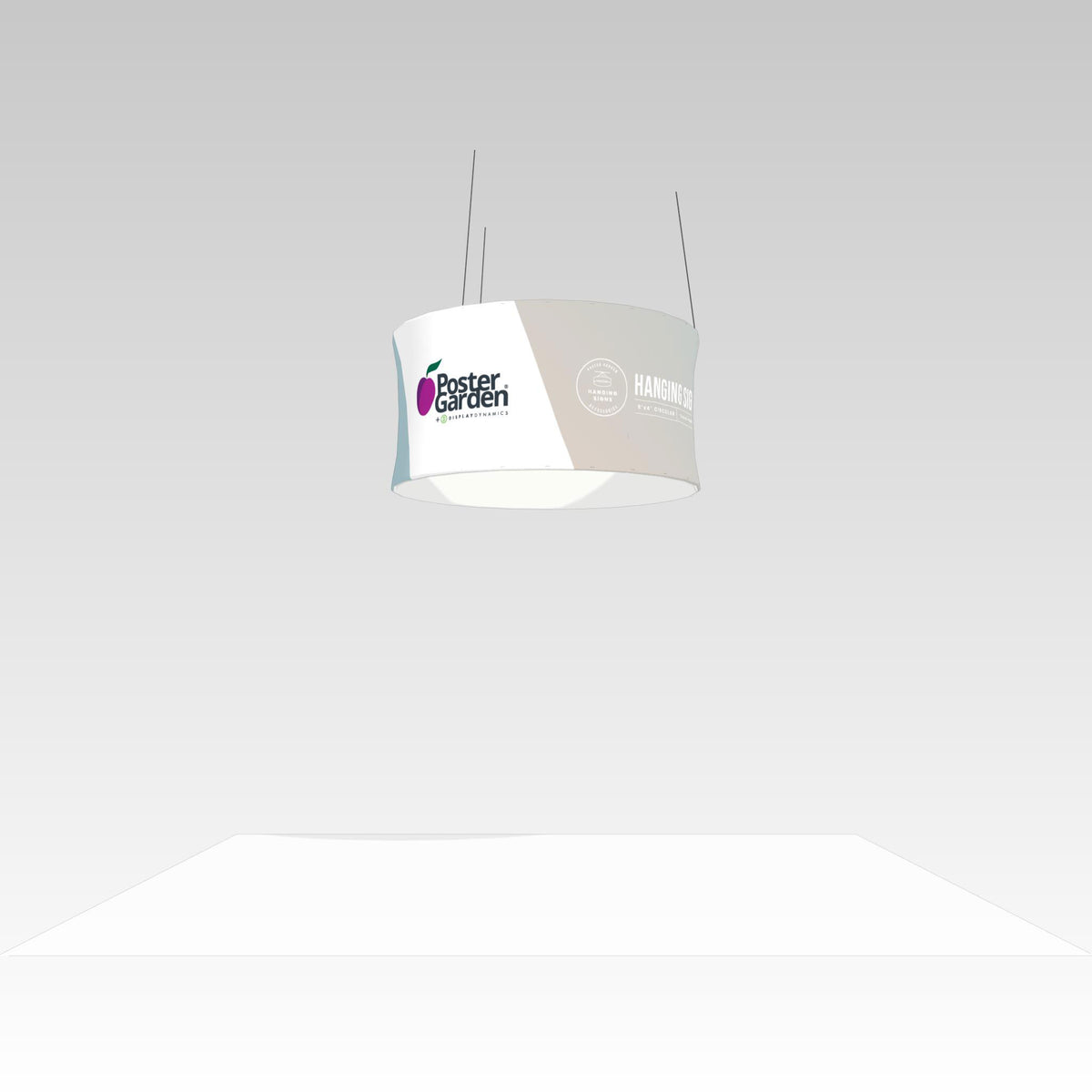 Tension Fabric Hanging Sign 8&#39; x 4&#39; Circular