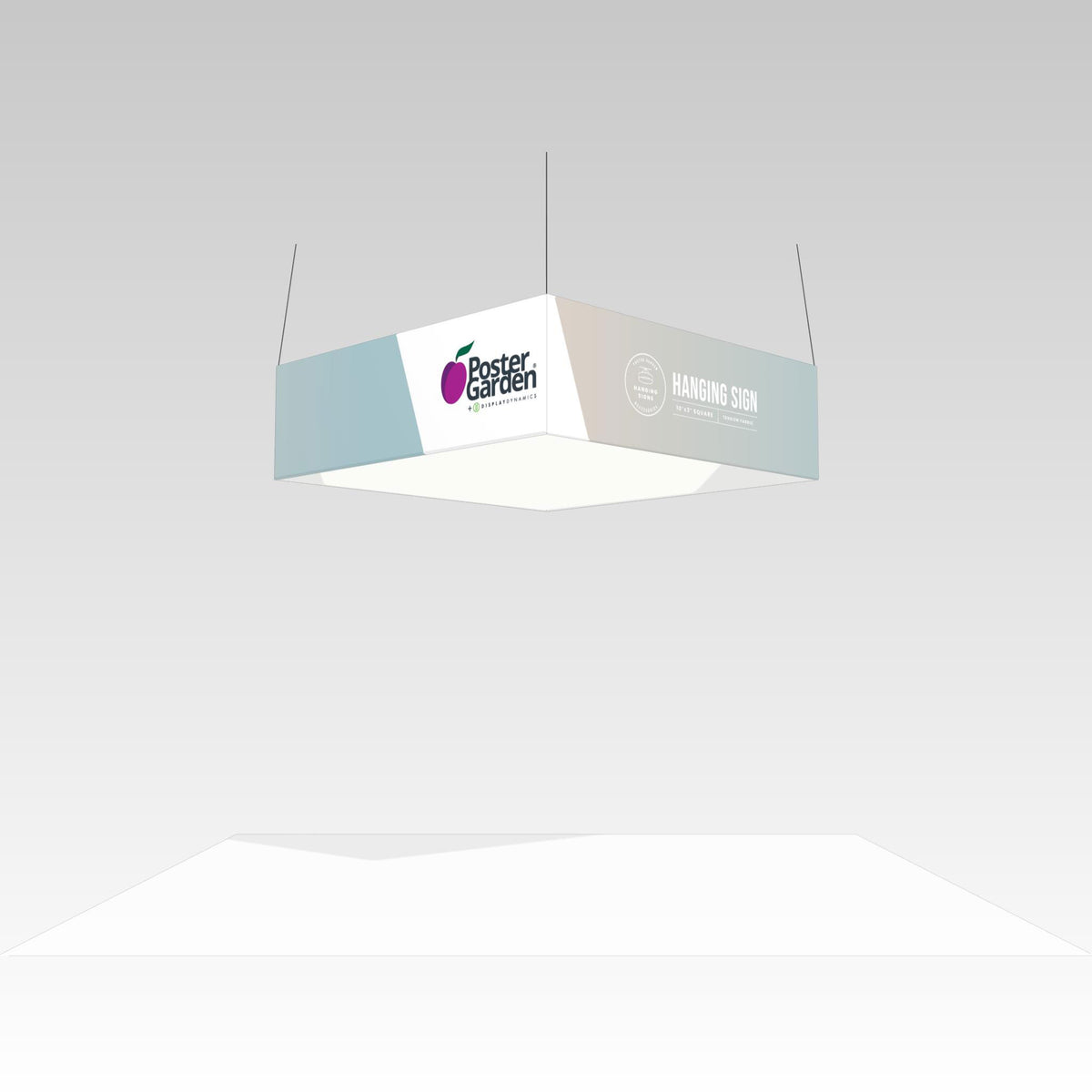 Tension Fabric Hanging Sign 10&#39; x 3&#39; Square