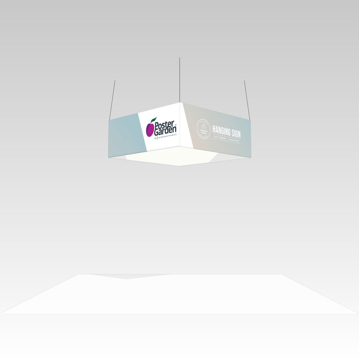Tension Fabric Hanging Sign 8&#39; x 3&#39; Square